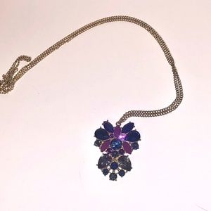 Blue and Purple Statement Necklace